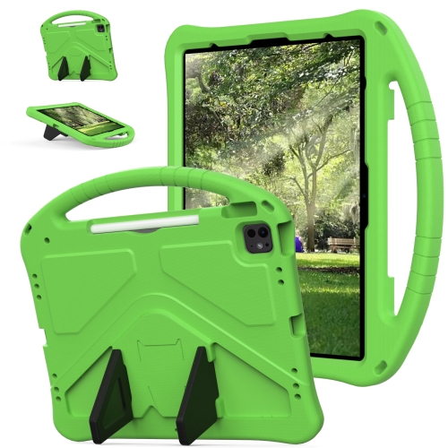 

For iPad Air 13 2024 EVA Shockproof Tablet Case with Holder(Green)