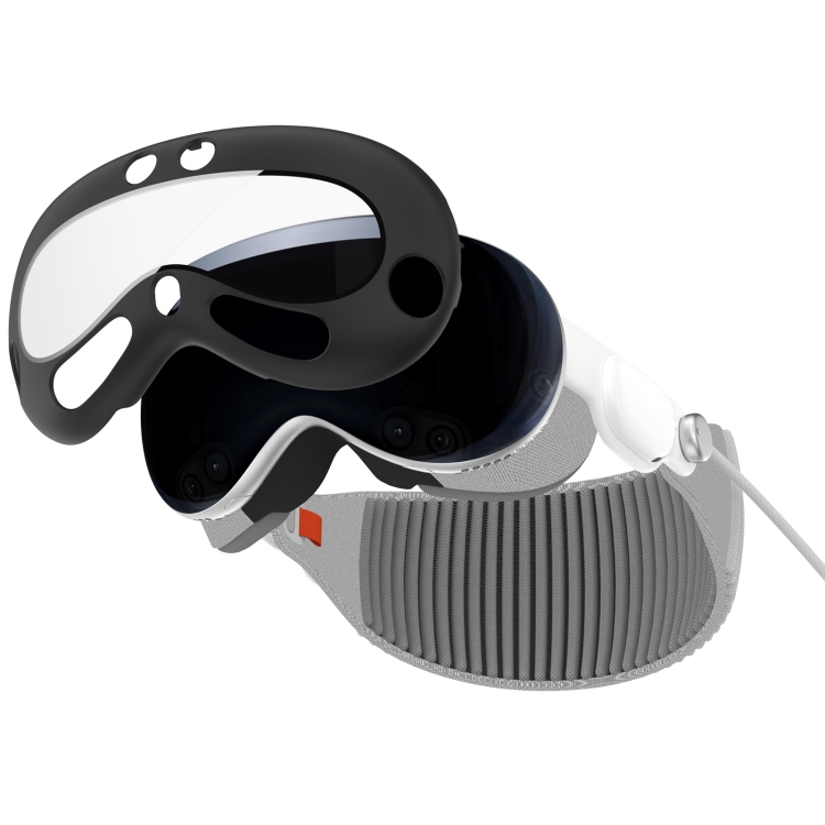 

For Apple Vision Pro PC+ Toughened Film Protective Cover VR Glasses Accessories(Black)