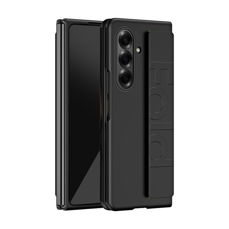 

For Galaxy Z Fold8 5G Skin Elastic Wrist Grip Back Cover Phone Case(Black)