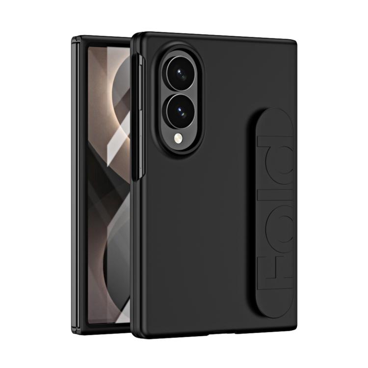 

For Galaxy Z Fold8 5G Skin Elastic Wrist Grip Back Cover Phone Case(Black)