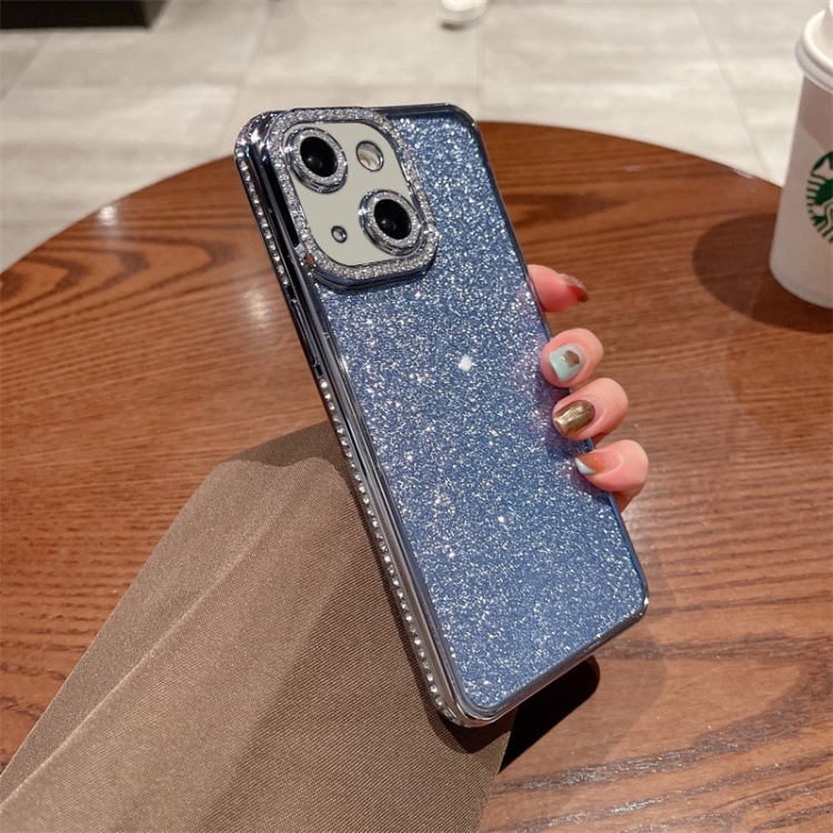 

For iPhone 14 Plus Diamond Glitter TPU Phone Case(Blue)