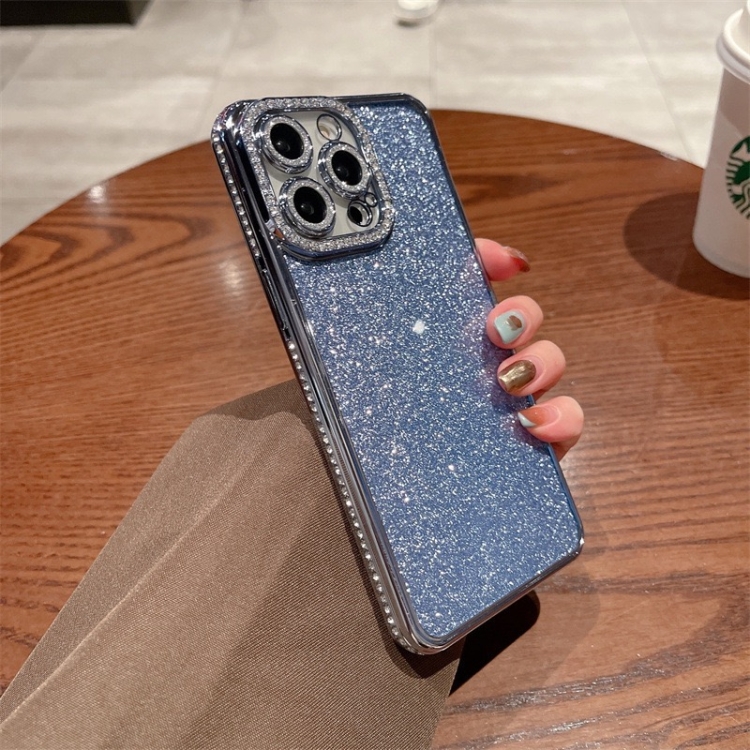 

For iPhone 13 Pro Diamond Glitter TPU Phone Case(Blue)
