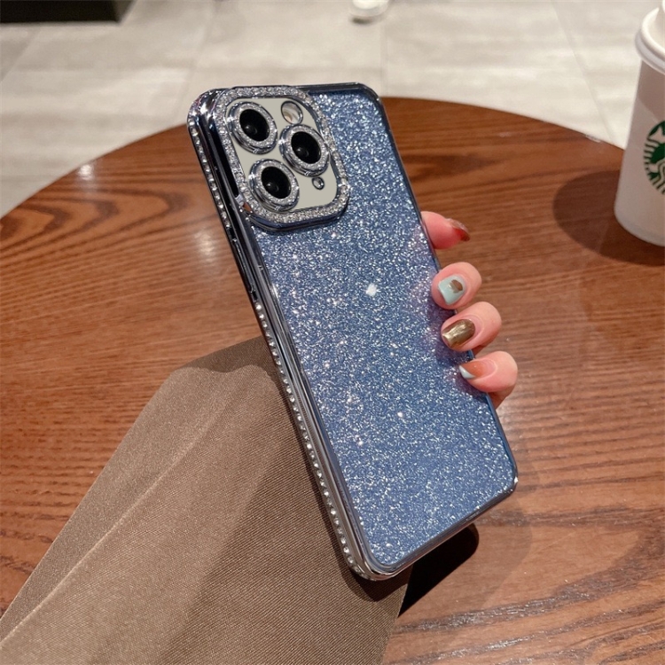 

For iPhone 11 Pro Max Diamond Glitter TPU Phone Case(Blue)