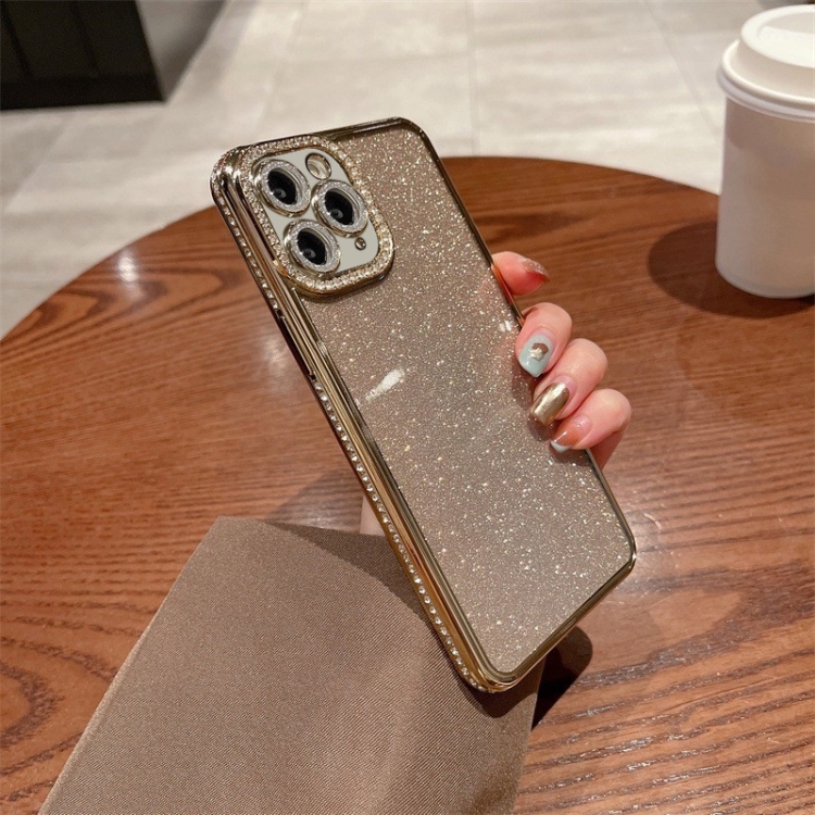 

For iPhone 11 Pro Max Diamond Glitter TPU Phone Case(Gold)