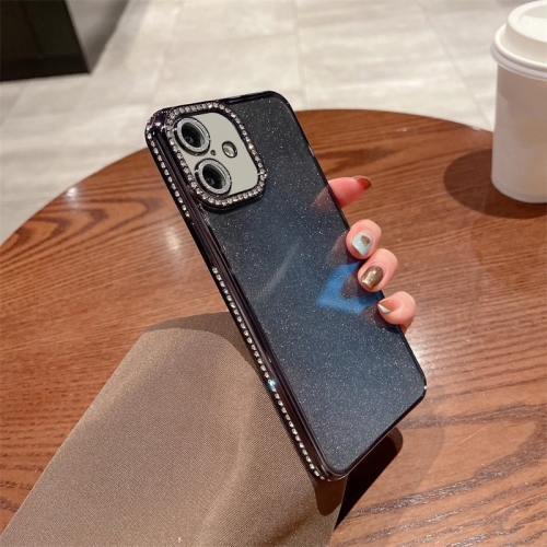 

For iPhone 16 Plus Diamond Glitter TPU Phone Case(Black)