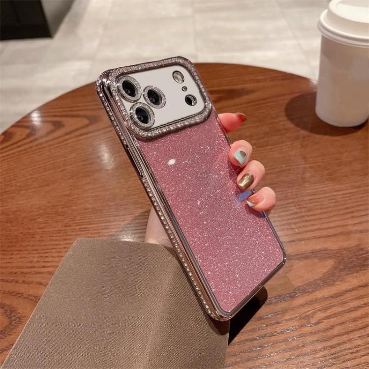 

For iPhone 17 Pro Max Diamond Glitter TPU Phone Case(Pink)