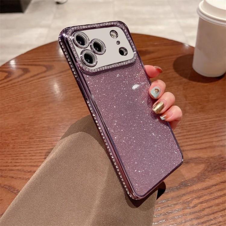 

For iPhone 17 Pro Max Diamond Glitter TPU Phone Case(Purple)