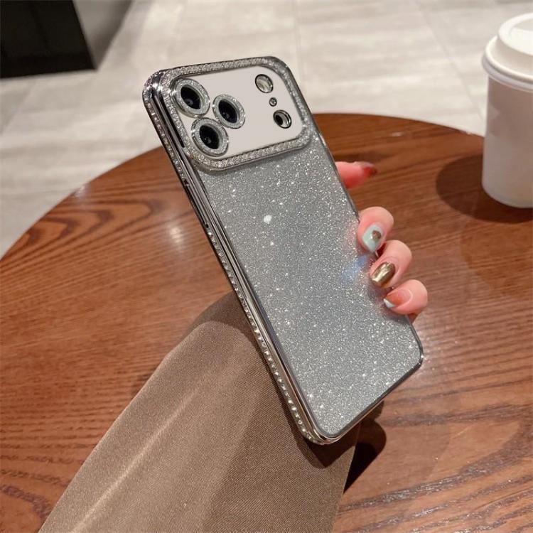 

For iPhone 17 Pro Max Diamond Glitter TPU Phone Case(Silver)