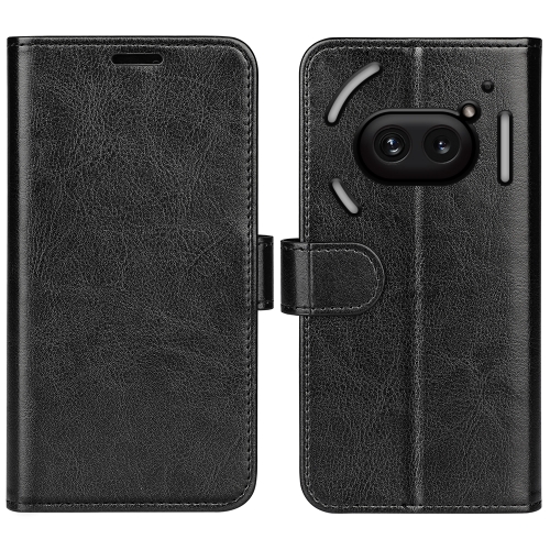 

For Nothing Phone 2a R64 Texture Horizontal Flip Leather Phone Case(Black)