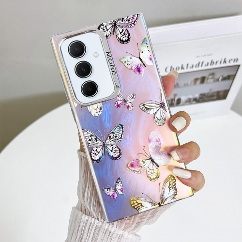 

For Samsung Galaxy A55 5G Electroplating Laser Butterfly Phone Case(Pink Butterflies AB2)