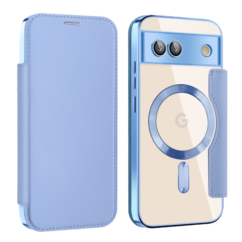 

For Google Pixel 8a MagSafe Magnetic RFID Anti-theft Leather Phone Case(Blue)