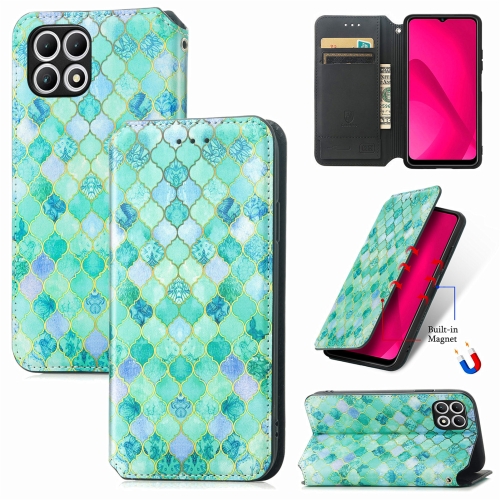 

For T-Mobile T Phone 2 5G CaseNeo Colorful Magnetic Leather Phone Case(Emerald)