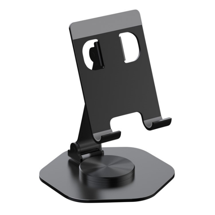 

YY-020 360 Degree Rotation Folding Aluminum Alloy Tablet Phone Bracket(Black)