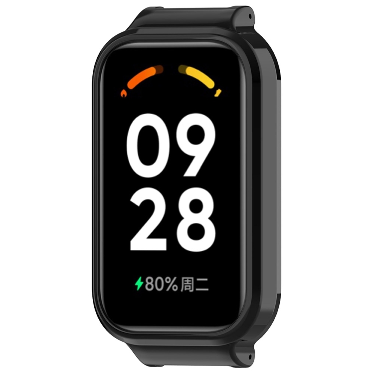 

For Xiaomi Smart Band 8 Active Half Pack PC Watch Protective Case(Black)