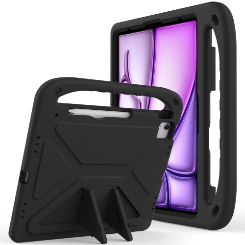 

For iPad Pro 13 2024 Handle EVA Shockproof Tablet Case with Holder(Black)