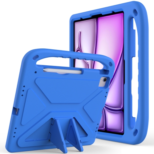 

For iPad Pro 13 2024 Handle EVA Shockproof Tablet Case with Holder(Blue)