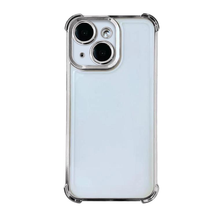 

For iPhone 15 Electrpolated Space Four-corner Shockproof TPU Phone Case(Silver)