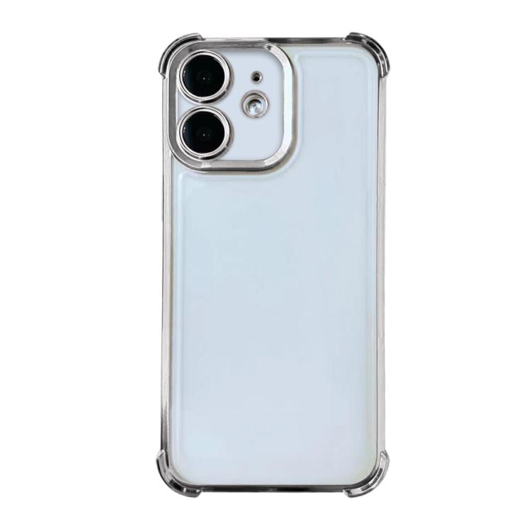 For iPhone 12 Electrpolated Space Four-corner Shockproof TPU Phone Case(Silver)