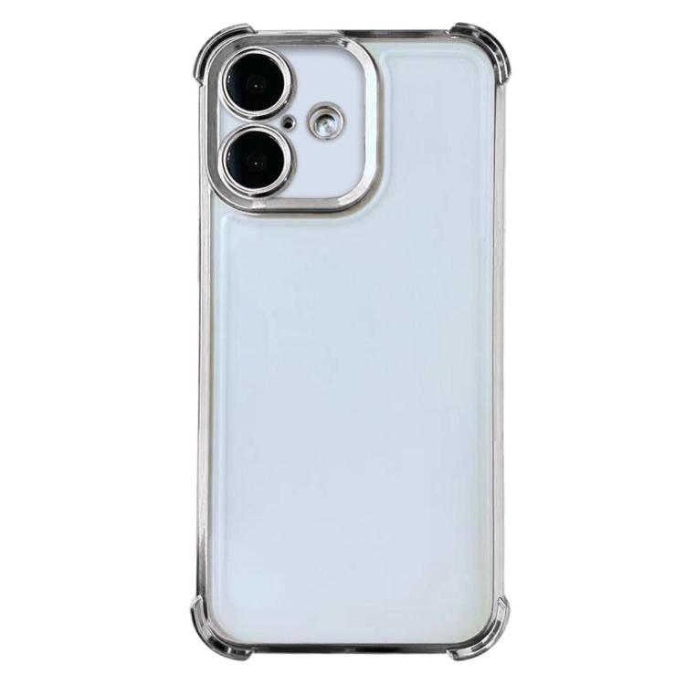 

For iPhone 17 Electrpolated Space Four-corner Shockproof TPU Phone Case(Silver)