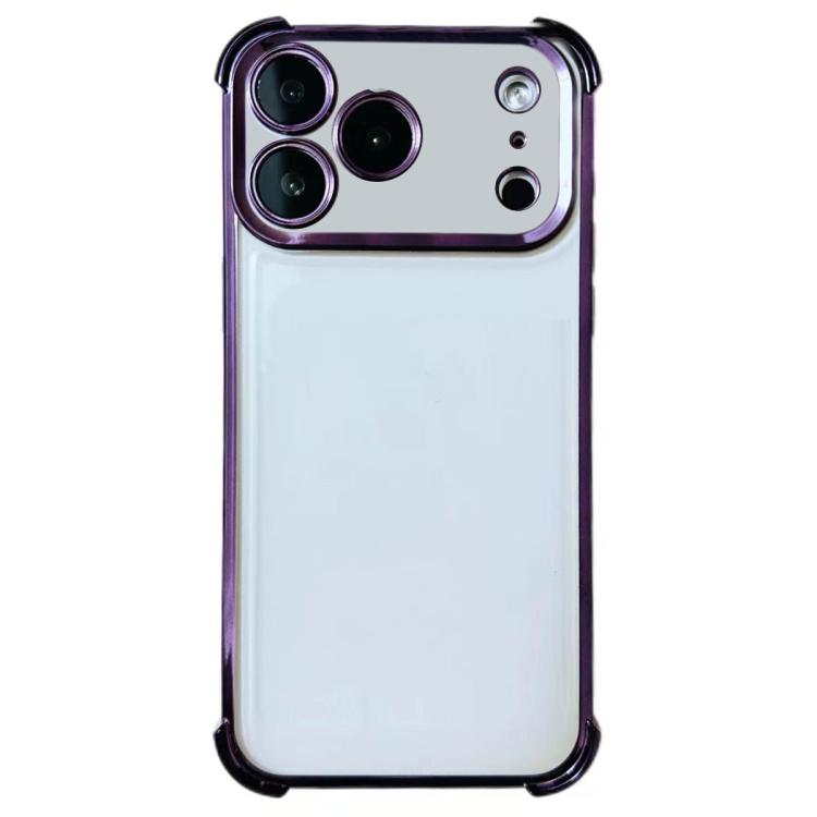 For iPhone 17 Pro Max Electrpolated Space Four-corner Shockproof TPU Phone Case(Purple)