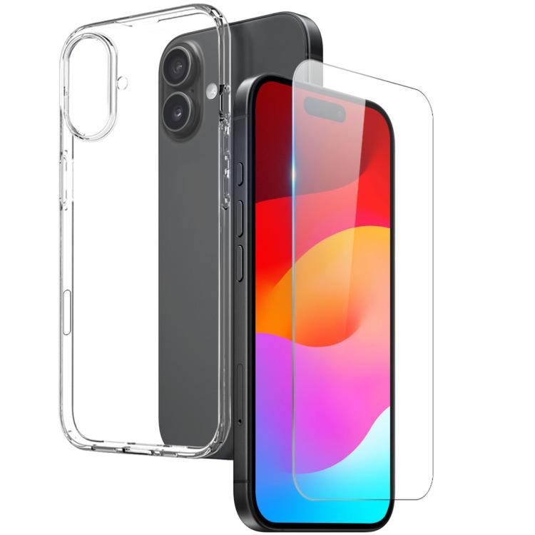 

For iPhone 17 NORTHJO 2 in 1 TPU Phone Case Screen Protector Tempered Glass Film(Clear)