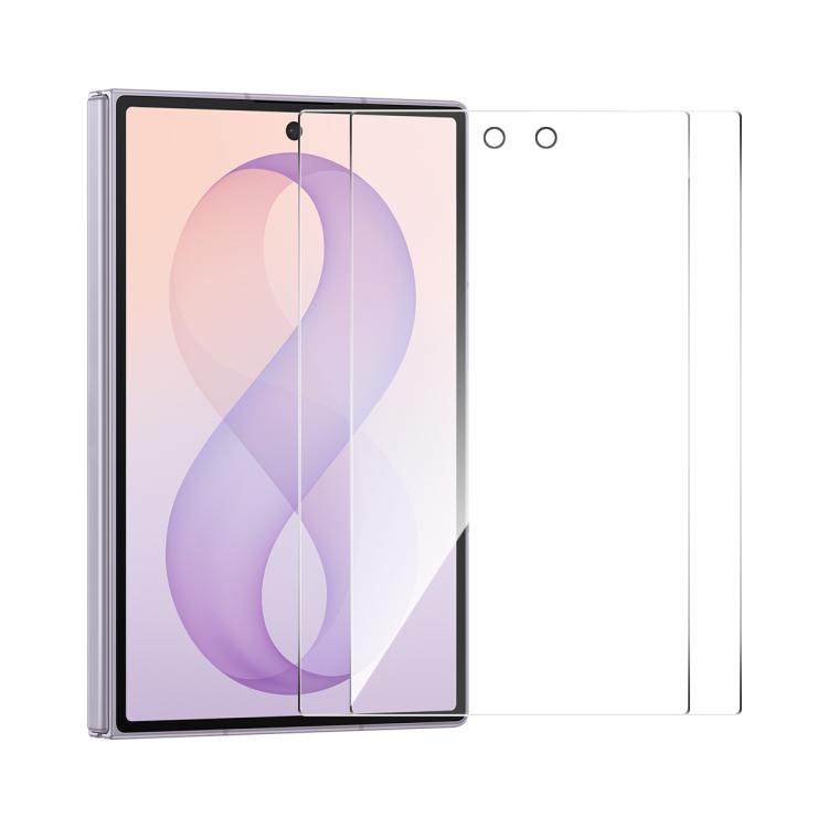 For Galaxy Z Fold8 5G Outer Screen 2pcs ENKAY 9H Big Arc Edge High Aluminum-silicon Tempered Glass Film