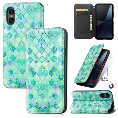 

For Sony Xperia 10 VI CaseNeo Colorful Magnetic Leather Phone Case(Emerald)