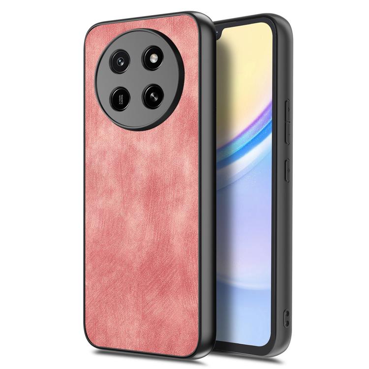 For Honor X80 Pro Max 5G Vintage Leather PC Back Cover Phone Case(Pink)