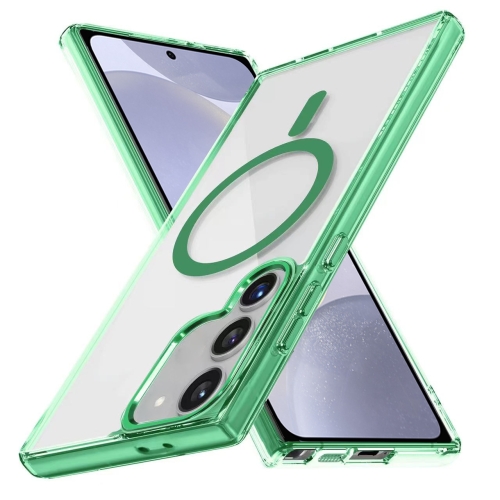 

For Samsung Galaxy S24 5G Ice Color Magnetic Series TPU Hybrid Acrylic Magsafe Phone Case(Green)