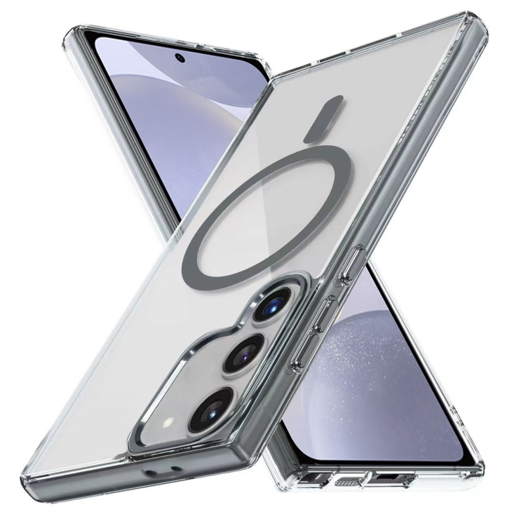 

For Samsung Galaxy S24 5G Ice Color Magnetic Series TPU Hybrid Acrylic Magsafe Phone Case(Gray)
