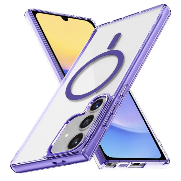

For Samsung Galaxy A15 5G Ice Color Magnetic Series TPU Hybrid Acrylic Magsafe Phone Case(Purple)
