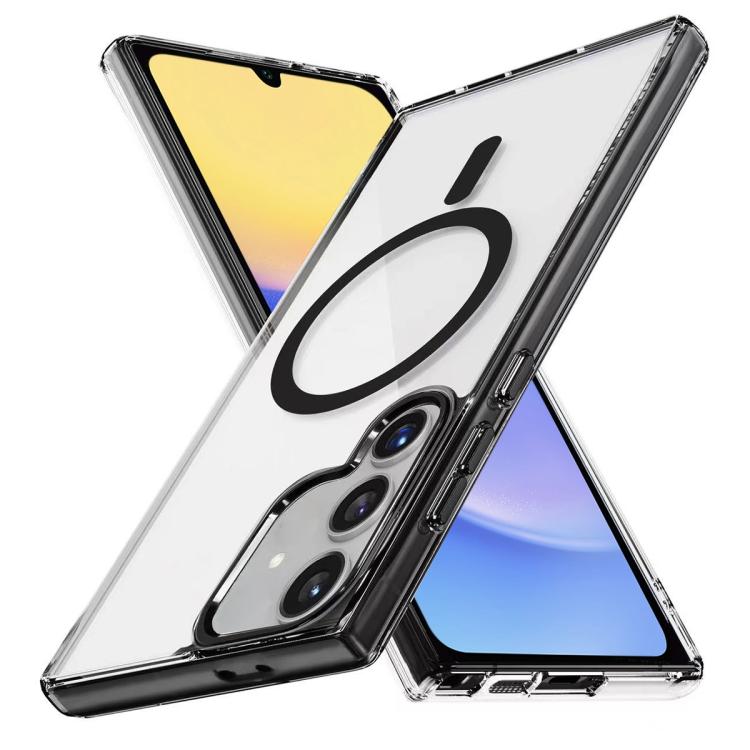 

For Samsung Galaxy A15 5G Ice Color Magnetic Series TPU Hybrid Acrylic Magsafe Phone Case(Black)