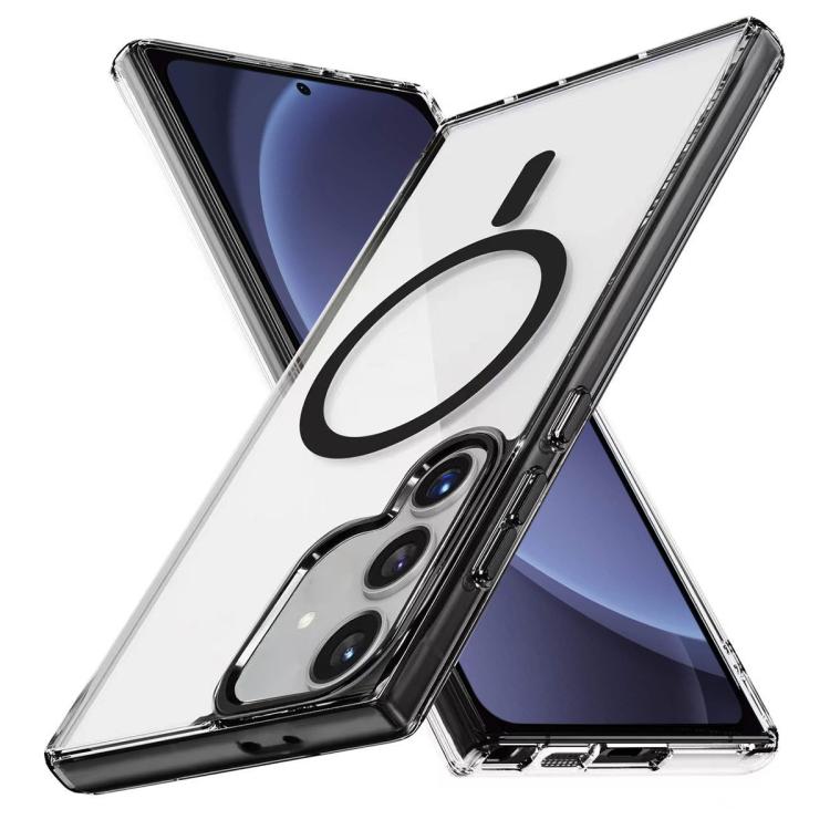 

For Samsung Galaxy S25 5G Ice Color Magnetic Series TPU Hybrid Acrylic Magsafe Phone Case(Black)