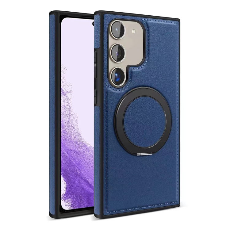 

For Samsung Galaxy S22+ 5G Yashi 360 Degree Rotating MagSafe Bracket Phone Case(Blue)