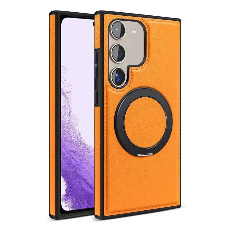 

For Samsung Galaxy S22+ 5G Yashi 360 Degree Rotating MagSafe Bracket Phone Case(Orange)