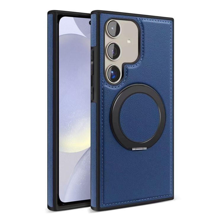 

For Samsung Galaxy S24 5G Yashi 360 Degree Rotating MagSafe Bracket Phone Case(Blue)