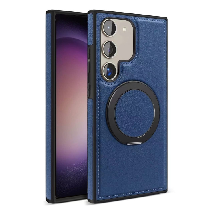 

For Samsung Galaxy S23+ 5G Yashi 360 Degree Rotating MagSafe Bracket Phone Case(Blue)