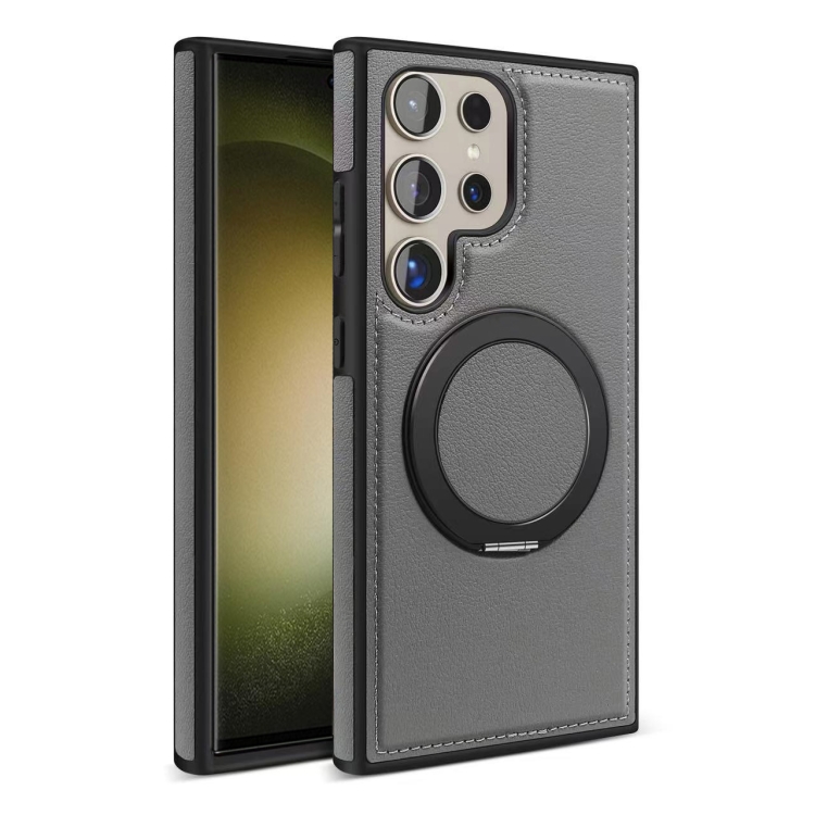 

For Samsung Galaxy S23 Ultra 5G Yashi 360 Degree Rotating MagSafe Bracket Phone Case(Gray)