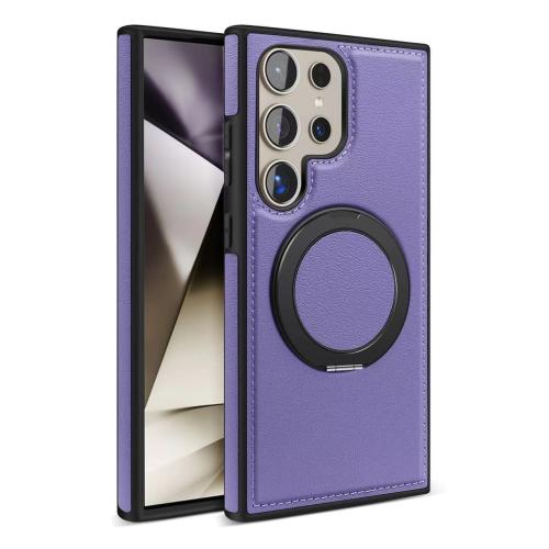 

For Samsung Galaxy S25 5G Yashi 360 Degree Rotating MagSafe Bracket Phone Case(Purple)