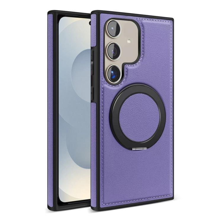 

For Samsung Galaxy S25+ 5G Yashi 360 Degree Rotating MagSafe Bracket Phone Case(Purple)