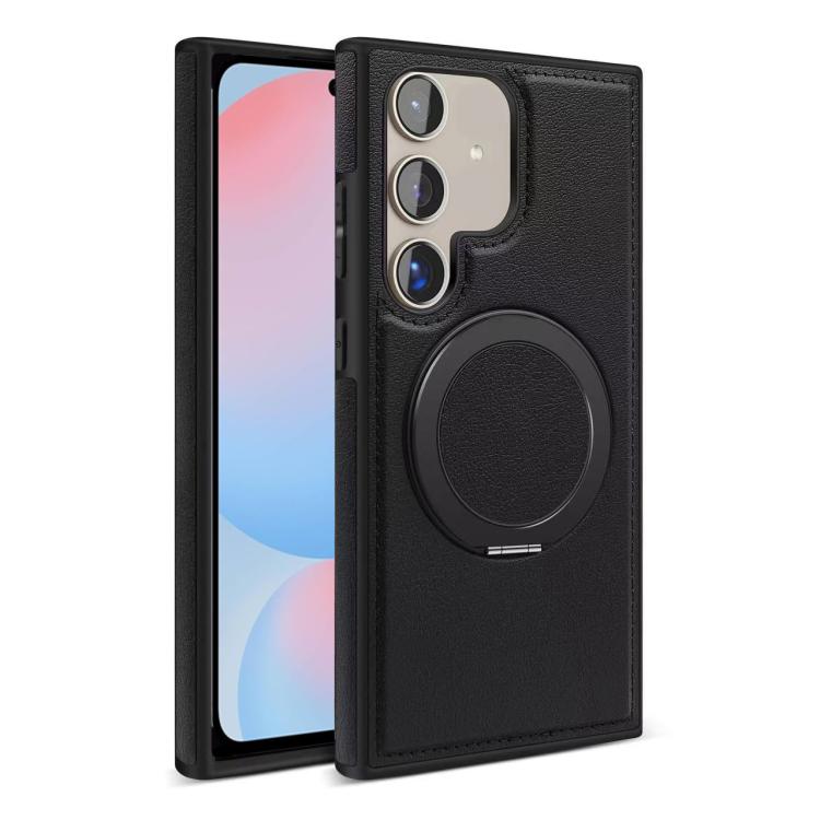 

For Samsung Galaxy S24 FE 5G Yashi 360 Degree Rotating MagSafe Bracket Phone Case(Classic Black)