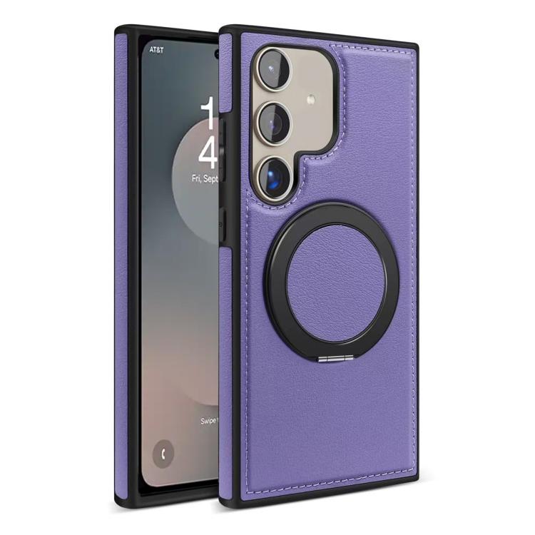 

For Samsung Galaxy S25 FE 5G Yashi 360 Degree Rotating MagSafe Bracket Phone Case(Purple)
