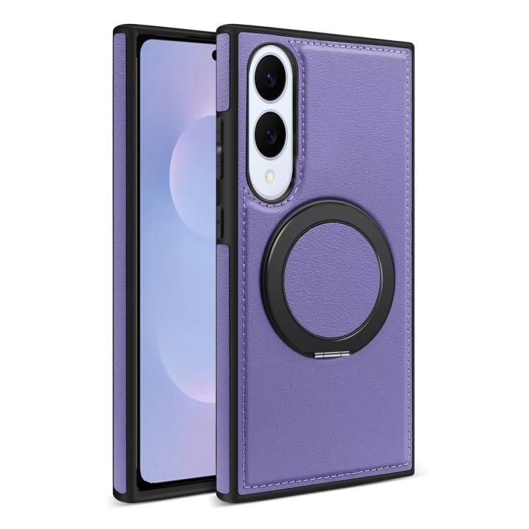 

For Samsung Galaxy S25 Edge 5G Yashi 360 Degree Rotating MagSafe Bracket Phone Case(Purple)