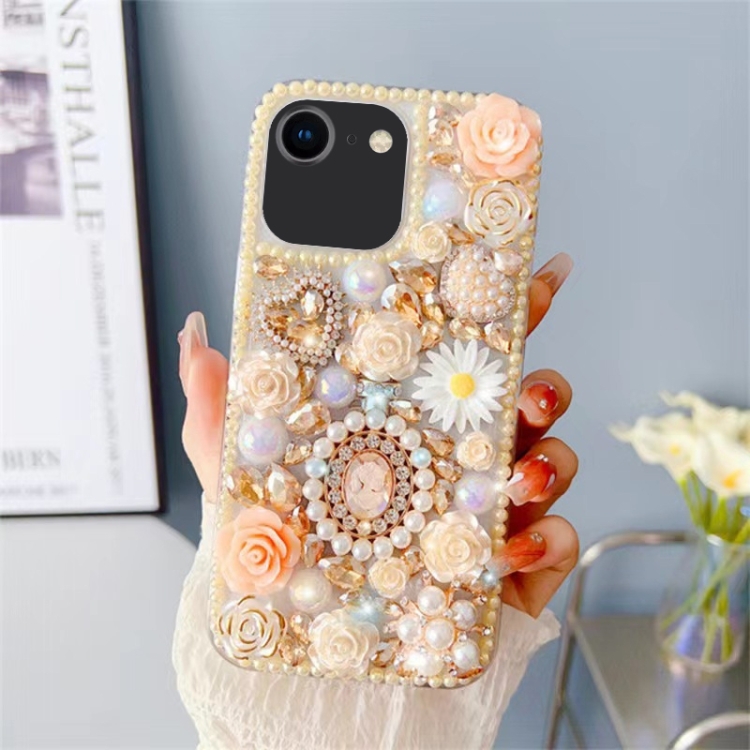 

For iPhone 7 / 8 Diamond Inlaid Rose PC Phone Case(Yellow)