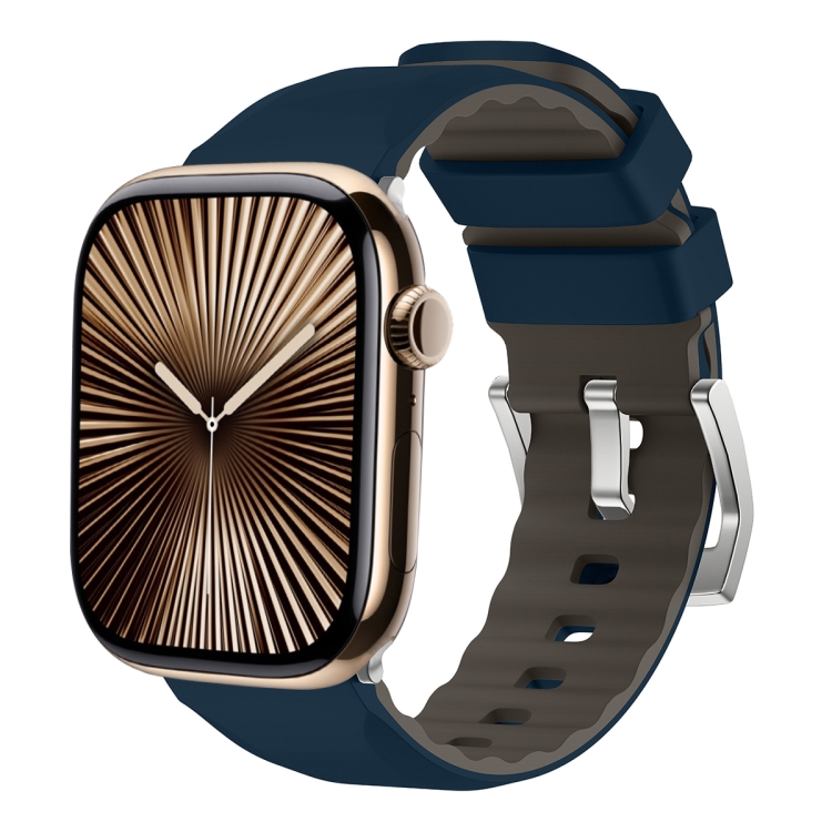 Apple Watch Series 10 46mm ツーカラーシリコンウォッチバンド 