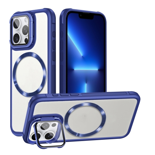 

For iPhone 13 Pro CD-grain Magsafe Acrylic Hybrid TPU Phone Case(Blue)