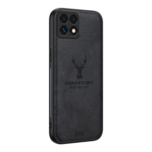 For Xiaomi 14T Pro Deer Head Cloth Skin All-inclusive Phone Case(Black)