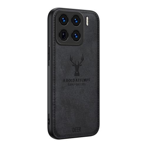 

For Xiaomi 15 Pro Deer Head Cloth Skin All-inclusive Phone Case(Black)