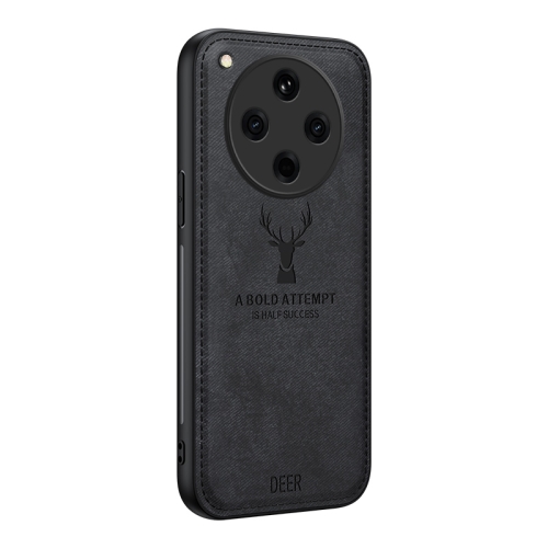 

For OPPO Find X8 Deer Head Cloth Skin All-inclusive Phone Case(Black)