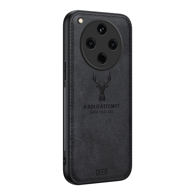 

For OPPO Find X8 Pro Deer Head Cloth Skin All-inclusive Phone Case(Black)